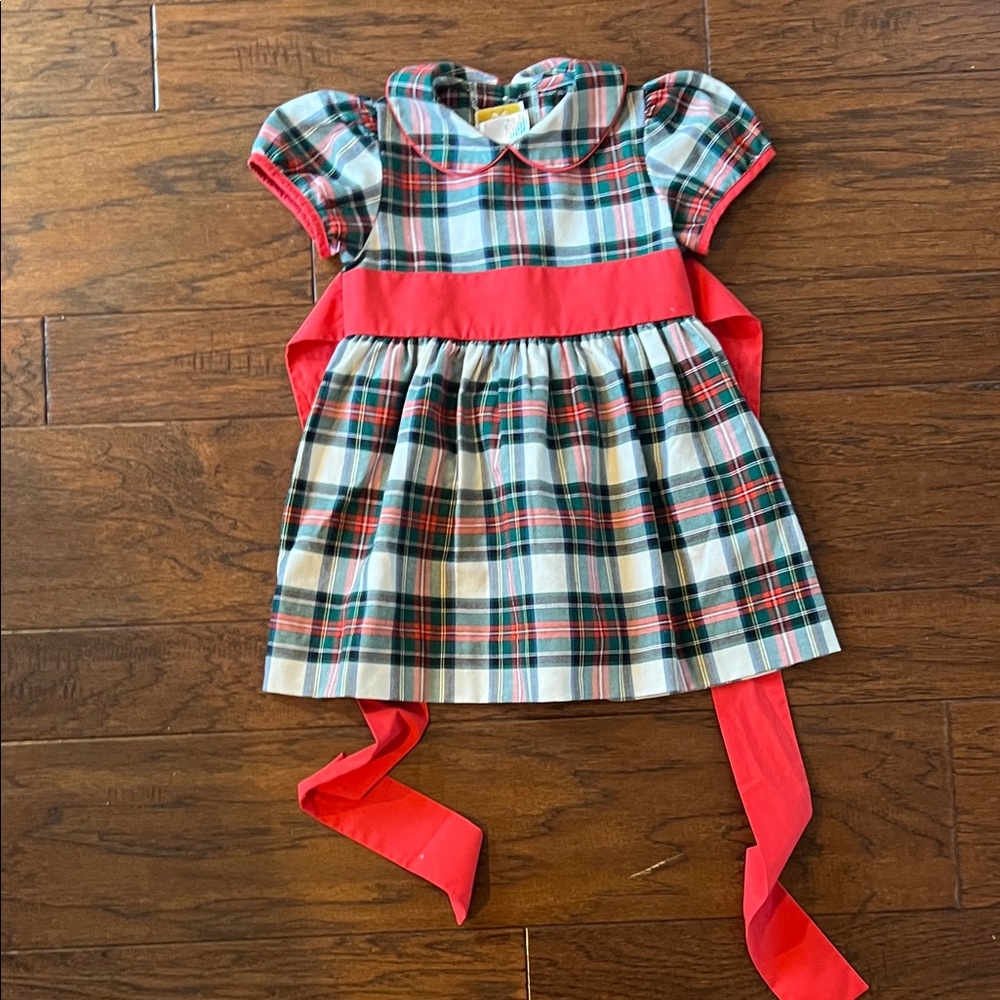Beaufort Bonnet Company Plaid Dress with Red Sash